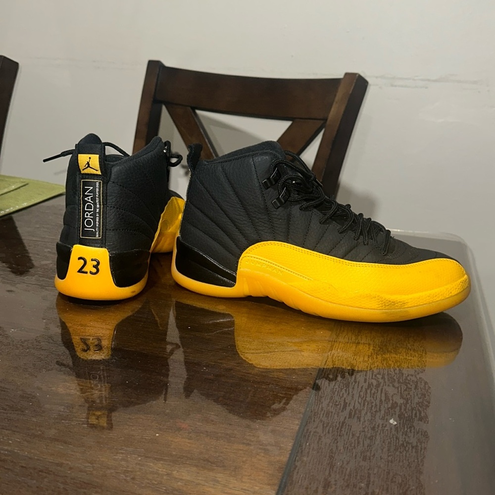 Jordan High-Top Sneakers in Black and Yellow